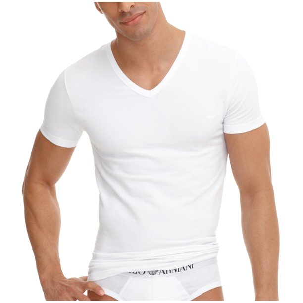Camiseta básica de algodón Armani para hombre blanca XL