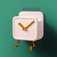 thumbnail image 3 of Small Alarm Clocks for Bedrooms Creative Storage Rack Free Punch Alarm Clock Hook Kitchen Supplies Storage Rack Bedroom Wall Hanging Pendant, 3 of 5