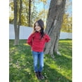 thumbnail image 5 of Oudiya Girls Lantern Sleeve Crew Neck Sweater Cute Pullover Top Jumper Outwear for Kids 5-13 Years, 5 of 7