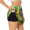 thumbnail image 3 of Lsque Pikmin Printed Women's Running Shorts with Liner Pockets,Elastic Quick Dry Workout Athletic Gym Yoga Shorts,Womens High Waist Shorts-Medium, 3 of 9