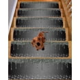 thumbnail image 2 of Black Grey Stair Treads for Wooden Steps Indoor Runner Rug Carpet, Modern Abstract Diamond Luxury Gradient 4 Pieces Peel and Stick Staircase Step Treads Covers Washable Throw Door Mats, 30"x8", 2 of 6