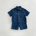 thumbnail image 2 of Vividxx Toddler Boy Clothes Boys Outfits Set Summer Casual Denim Short Sleeve Shirt And Pants Two Piece Outfit For Toddler Kids Comfortable Breathable Stylish 3-4 Years, 2 of 9