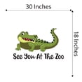 thumbnail image 4 of Alligator See You At The Zoo Swamp Marsh Africa Zebra Lion Safari Jungle Endangered Species Hippo Alligator Giraffe Tiger Wilderness Holiday Gift Ideas Wall Decal Sticker - Size: 30 In X 18 In, 4 of 5