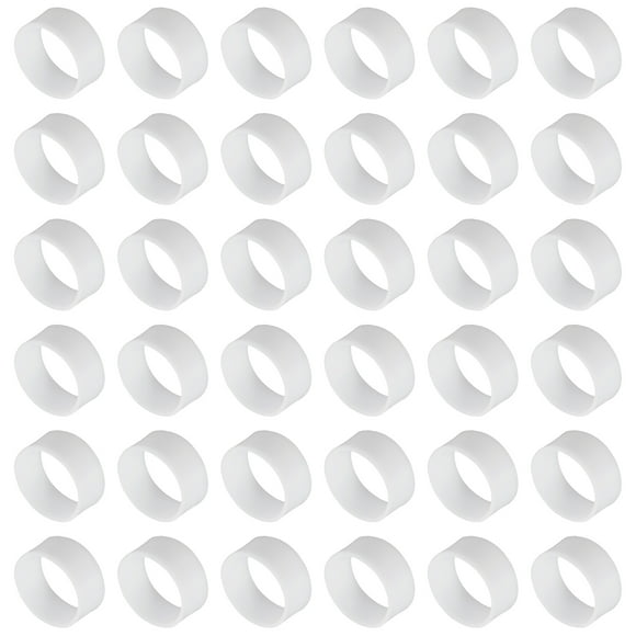 60Pcs Bandas de goma de silicona, anillos de bandas de goma de 12mm/0.5", ataduras de cable, blancas