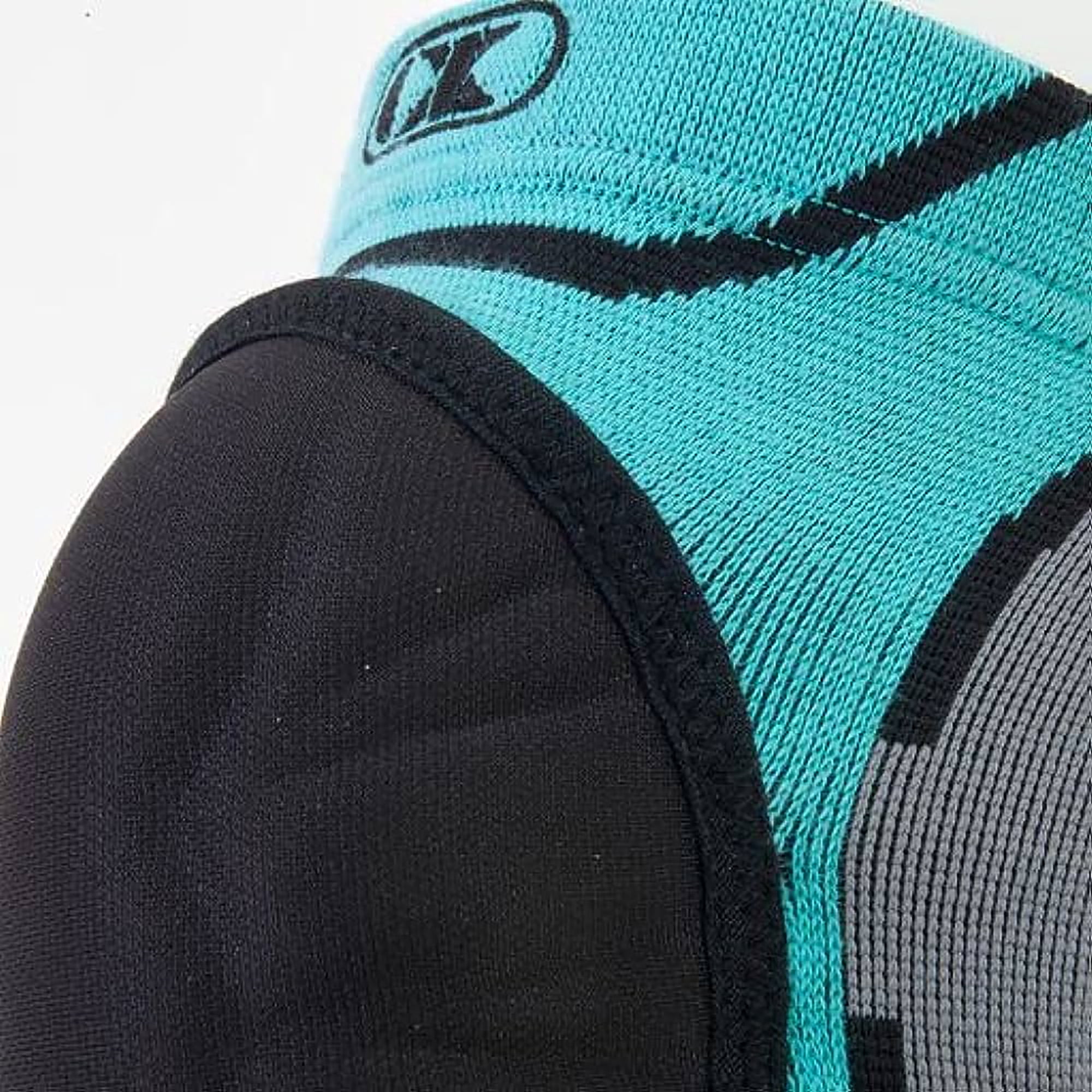 Cliff Keen Women's The Huntress Knee Pad - Youth - Teal/Black/Gray