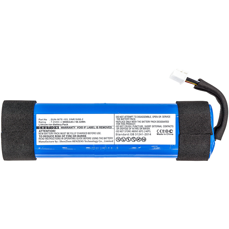 Synergy Digital Speaker Battery Works With Jbl Jblxtreme2bluam Speaker Li Ion 7 4v 6800mah Ultra High Capacity Compatible With Jbl 2inr19 66 2 Sun Inte 103 Battery Walmart Com