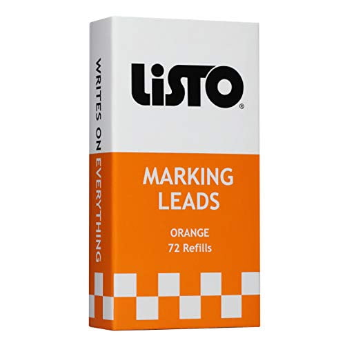 Listo 162 Marking Pencils Refill - ORANGE, Box of 72, Grease Pencils/China Marking Pencils/Wax Pencils