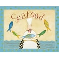 thumbnail image 2 of DiPaolo, Dan 32x26 Black Ornate Wood Framed with Double Matting Museum Art Print Titled - Seafood, 2 of 4