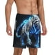 thumbnail image 2 of Fotbe Futuristic Blue Light White Tiger Pantalones Cortos de Pijama para Hombre, Ropa de Dormir, Pantalones de Pijama Cortos para Hombre-Small, 2 of 6