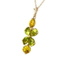 thumbnail image 2 of Galaxy Gold GG 14K Yellow Gold 3.15 Carat Citrine and Peridot Pendant Necklace - November Birthstone - Warmth & Prosperity - 16" to 24" - Fine Jewelry for Women, 2 of 3