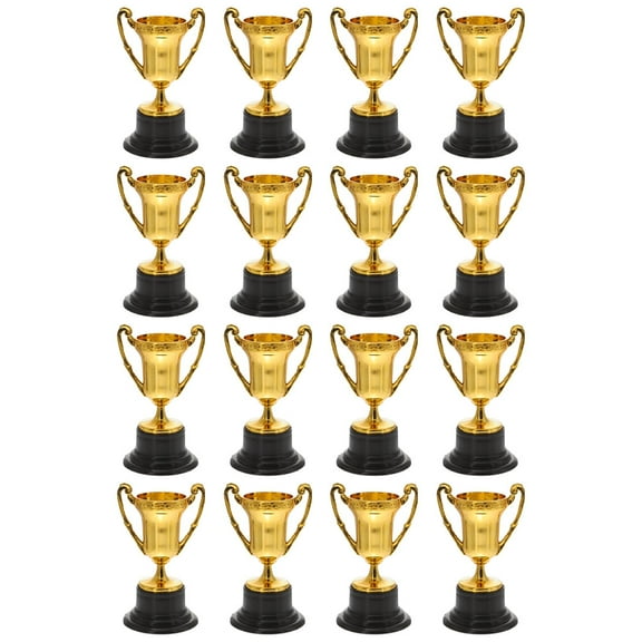 OFFIGAM Awards Trophies Plastic Golden 16-Pcs for Children