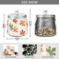 thumbnail image 2 of Yayeee Ashtray with Lid for Cigarette Smokeless Stainless Steel Home Ash Holder, Brown Autumn Leaves, 2 of 7