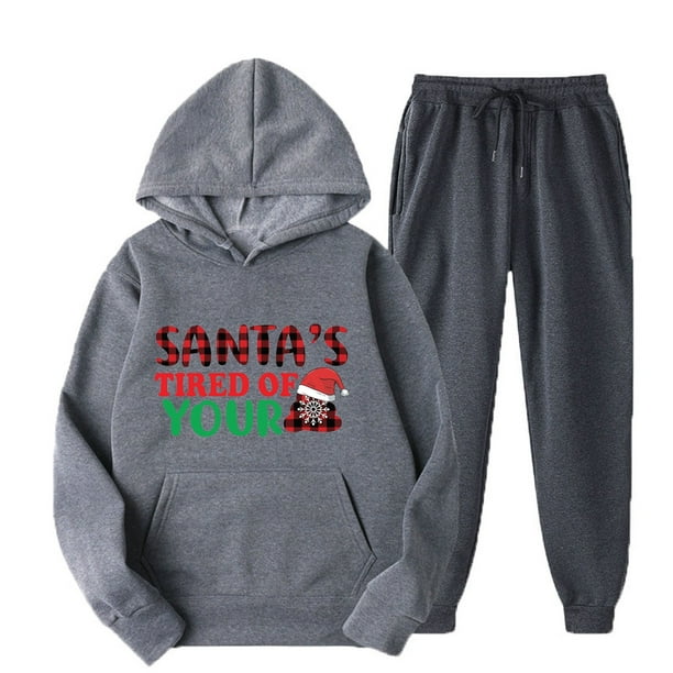 Solid Cotton Hooded Sweatshirts Hoodies Track Pants Joggers Women