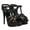 Black, variant on YDN Women Open Toe Studded T-Strap Sandals Platform Buckle Super High Heels Sexy Cocktail Party Show Shoes Size 7 Red