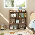 thumbnail image 2 of Costway 1 PCS 7-cube Bookcase Open Storage Shelf with Anti-tipping Kits for Living Room Walnut, 2 of 9