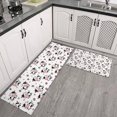 thumbnail image 2 of White Cow Strawberry Heart Pattern Kitchen Rugs Sets Of 2,Anti Fatigue Kitchen Mat Rugs Non Slip Washable,Decorative Kitchen Floor Mats for Kitchen,Sink,Laundry,17"x30"+17"x47", 2 of 7