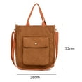 thumbnail image 2 of Bolso de mujer portátil, sencillo bolso de un solo hombro retro. Marrón amarillento, 2 of 5