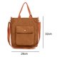 thumbnail image 2 of Bolso de mujer portátil, sencillo bolso de un solo hombro retro. Marrón amarillento, 2 of 5