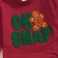 thumbnail image 6 of Baby Girls Boys Sweatshirts Rompers Christmas Clothes Letter Gingerbread Man Embroidered Long Sleeve Fall Bodysuits, 6 of 8