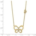 thumbnail image 3 of Primal Gold 14 Karat Yellow Gold Diamond Butterfly 18-inch Necklace, 3 of 4