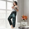 thumbnail image 5 of Cauagu Moonlit Night Sky Shark Pajama Pants for Women Loose Fit Wide Leg Trouser Pants Casual Elastic Waist Drawstring Lounge Pants, 5 of 6