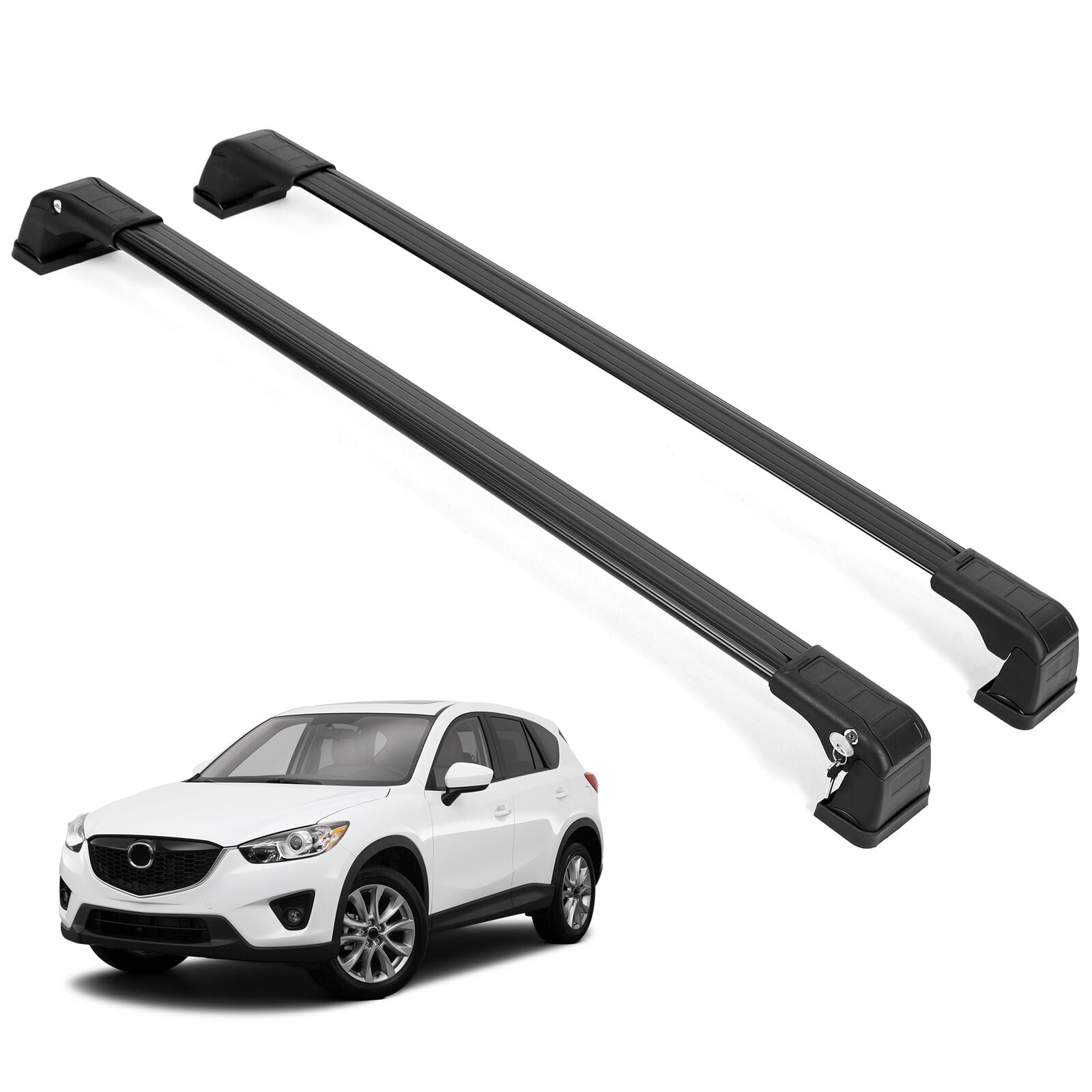 ERKUL Roof Rack Cross Bars Fits Mazda CX5 20122016 Aluminum Lockable