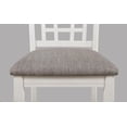 thumbnail image 4 of 2pc Contemporary Style Counter Height Dining Chairs Chalk Gray Wooden Fabric Dining Room Furniture, 4 of 4