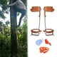 thumbnail image 5 of Seguridad Escalada Picos de árboles Cinturón de cuero Herramienta de espolón de acero inoxidable Adecuado para registro de gran altitud Recolección de Cuero completo 1 engranaje A Macarena Espiga trepadora de árboles, 5 of 8