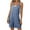Blue-02, variant on REALiKUN Casual Sleeveless Rompers for Women Summer Beach Vacation Stretchy Cotton Racerback Overall Shorts with Pockets