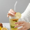 thumbnail image 6 of Glass Straws under $5! kkbbma Glass Straws with Cleaning Brush, Reusable Drinking Straws Clear Bent Skinny for Iced Coffee and Hot Drinks, 6 of 9