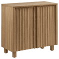 thumbnail image 1 of Bouclair Oak Wood Sideboard with Ribbed Doors, 1 of 4