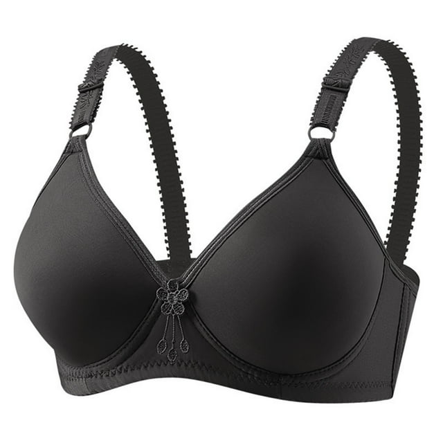 aidice Bras for Women No Underwire Comfy Adjustable Strap Support Solid Color Breathable Everyday Bras