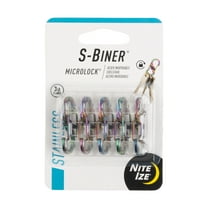Nite Ize S-Biner MicroLock Stainless Steel - Durable Key Holder Carabiner Clip - S-Biner with Locking Gates - Durable & Strong Mini Carabiners for Keychain Accessories - Spectrum (5 Pack)