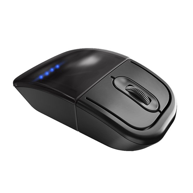 Graflsoa Souris Sans Fil Rechargeable Double Mode avec Écouteurs Bluetooth, Design Ergonomique, 1200DPI, Compacte et Portable, Options Noir/rose