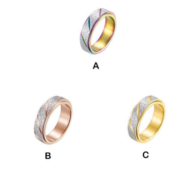Guardurnaity Anillos de acero inoxidable para parejas, joyería de moda Vintage, regalo, acero inoxidable Irregular, antiestrés Ropa, zapatos y accesorios Miscelánea Oro rosa Talla 10
