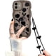 thumbnail image 2 of Funda para iPhone 11 con cadena de dijes, diseño floral, funda protectora transparente mate para teléfono con pulsera de corazón de amor a prueba de golpes para iPhone 11 de 6,1 pulgadas, 2 of 5