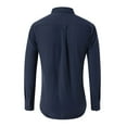 thumbnail image 3 of Quarter Zip Sweatshirt Clearance Shirts for Men Under $5 Solid Turndown Collar Cardigan Business Top Shirt Button Tops, 3 of 3