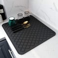 thumbnail image 2 of PEACNNG Silicone Drying Mat for Kitchen Countertops, 12 X 16 In, Kitchen Drying Mat (Black), 2 of 5