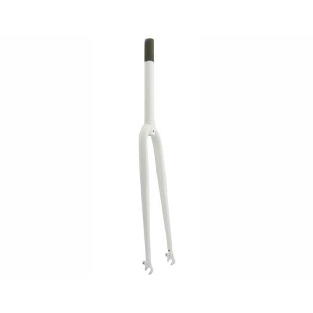 700 Steel Fork 1 1/8" Threadless White. Bike fork, bicycle fork, 700
