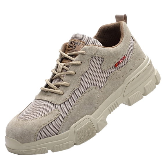 AUXDIQ Safety Trainers Men Women Steel Toe Cap Work Shoes Comfy Construction Industrial Sneakers