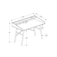 thumbnail image 3 of Monarch Specialties Computer Desk, Home Office, Laptop, Storage Shelves, 48"L, Work, Grey Laminate, 3 of 8