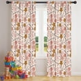 thumbnail image 5 of Blackout Kids Curtains,Breast Cancer Awareness Pink Ribbon Floral Pattern Childrens Insulated Curtains Set Of 2,Bedroom Essentials,Toddler Room Decor 42"x84", 5 of 5