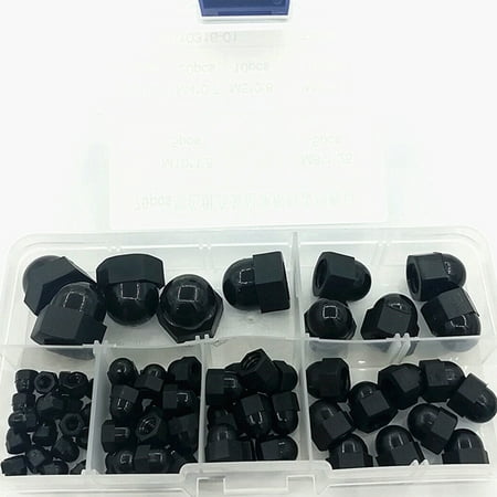 

VEAREAR Essential Hardware tools 70Pcs M3-M10 Cap Nuts Insulating Anti-corrosion Nylon Bolt Nut Protection Cover for Consumer Electronics
