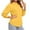 Yellow, variant on Button Down Shirt for Women Fashion Long Sleeve Crew Neck Fall Casual Solid Color Tunic Tops