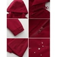 thumbnail image 5 of Women's Detachable Hood Water Windbreaker Women's Solid Color Long Sleeved Thin Coat Matching with Various Outfits Hand Wash, 5 of 6