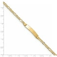 thumbnail image 2 of Beautiful 14k Semi-solid Polished Figaro Link ID Bracelet, 2 of 2