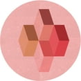 thumbnail image 1 of Ahgly Company Machine Washable Indoor Round Transitional Flamingo Pink Area Rugs, 5' Round, 1 of 7
