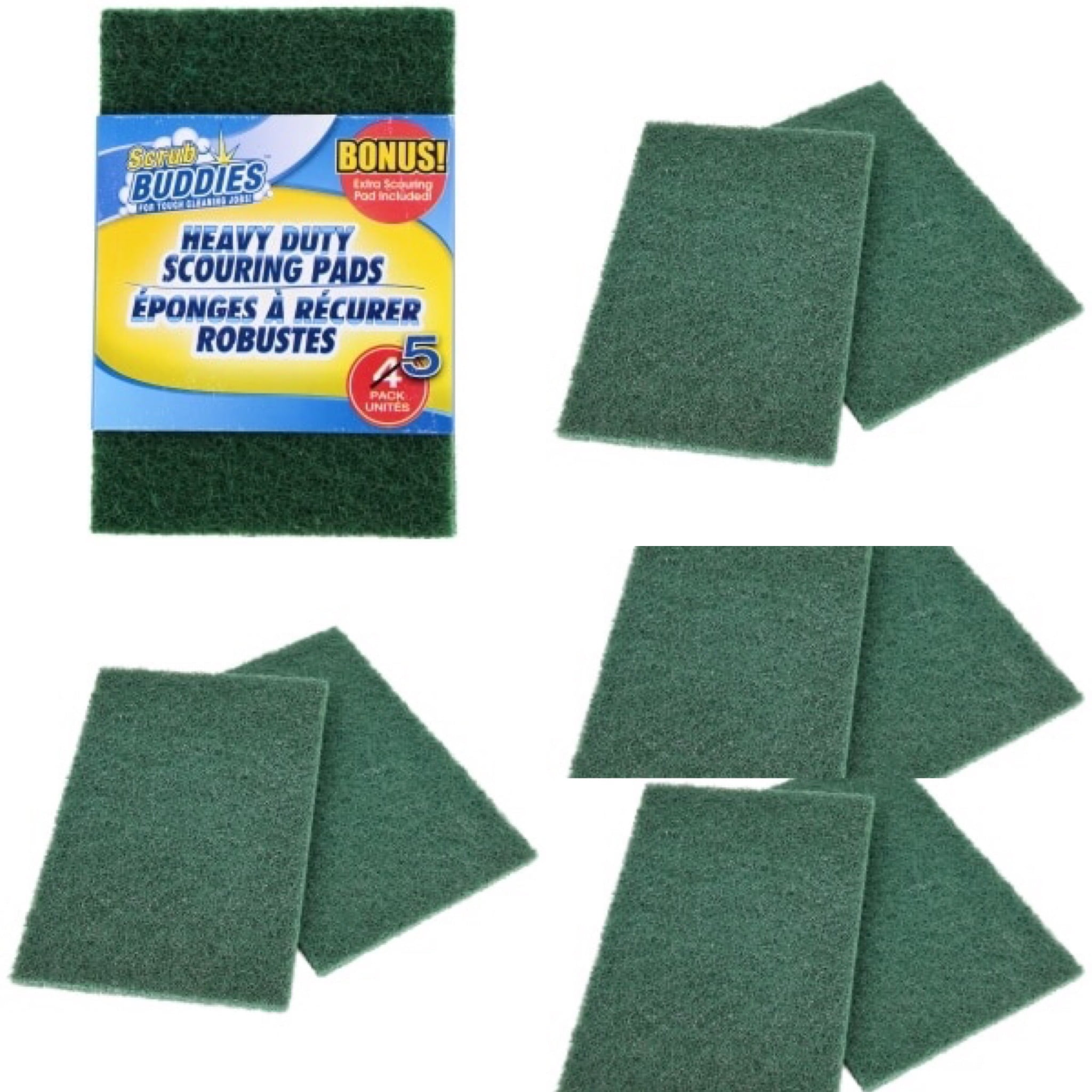 2 in 1 Clean & Scrub Antibacterial Microfibre Cleaning Pad Buddy Sponge Scourer 