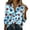 Light Blue, variant on Women's 4th of July Patriotic Shirts Independence Day Star Print Button Down Shirts Casual Long Sleeve V Neck Blouses