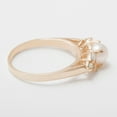 thumbnail image 5 of LBG British Made 14k Rose Gold Cultured Pearl & Opal Womens Cluster Ring - 33 size options - Size 5, 5 of 6